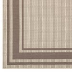 Rim Solid Border 9x12 Indoor and Outdoor Area Rug