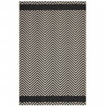 Optica Chevron With End Borders 5x8 Indoor and Outdoor Area Rug