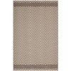 Optica Chevron With End Borders 8x10 Indoor and Outdoor Area Rug