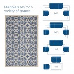 Ariana Vintage Floral Trellis 4x6 Indoor and Outdoor Area Rug