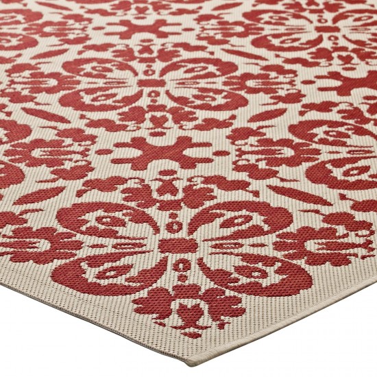 Ariana Vintage Floral Trellis 4x6 Indoor and Outdoor Area Rug