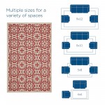 Ariana Vintage Floral Trellis 4x6 Indoor and Outdoor Area Rug