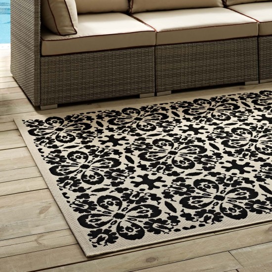 Ariana Vintage Floral Trellis 4x6 Indoor and Outdoor Area Rug