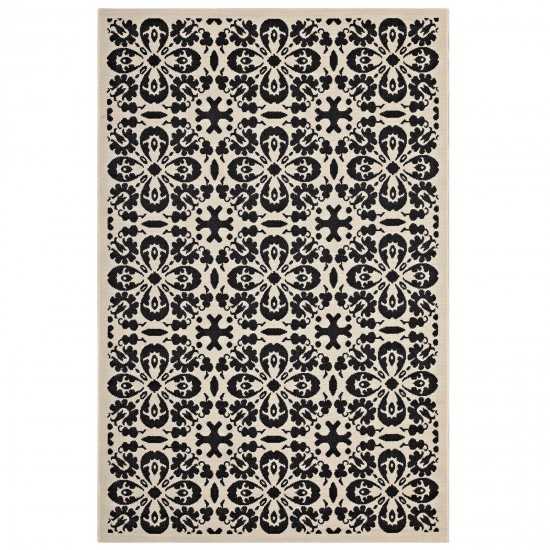 Ariana Vintage Floral Trellis 5x8 Indoor and Outdoor Area Rug