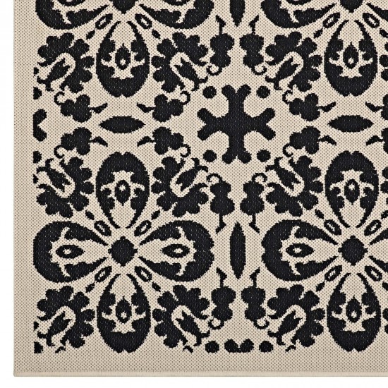 Ariana Vintage Floral Trellis 5x8 Indoor and Outdoor Area Rug