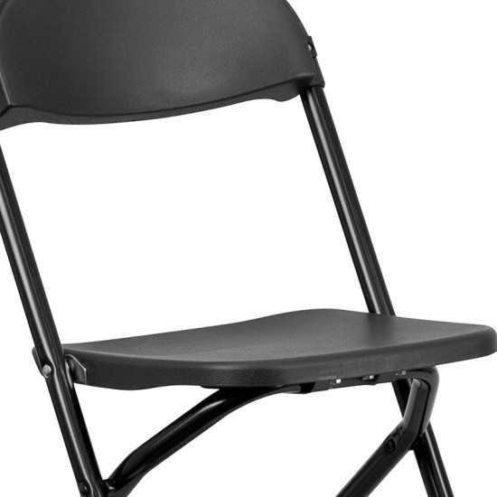 Kids Black Plastic Folding Chair