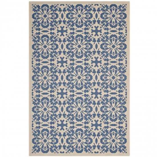 Ariana Vintage Floral Trellis 8x10 Indoor and Outdoor Area Rug