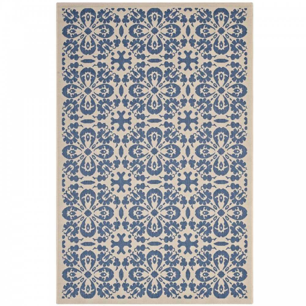 Ariana Vintage Floral Trellis 8x10 Indoor and Outdoor Area Rug