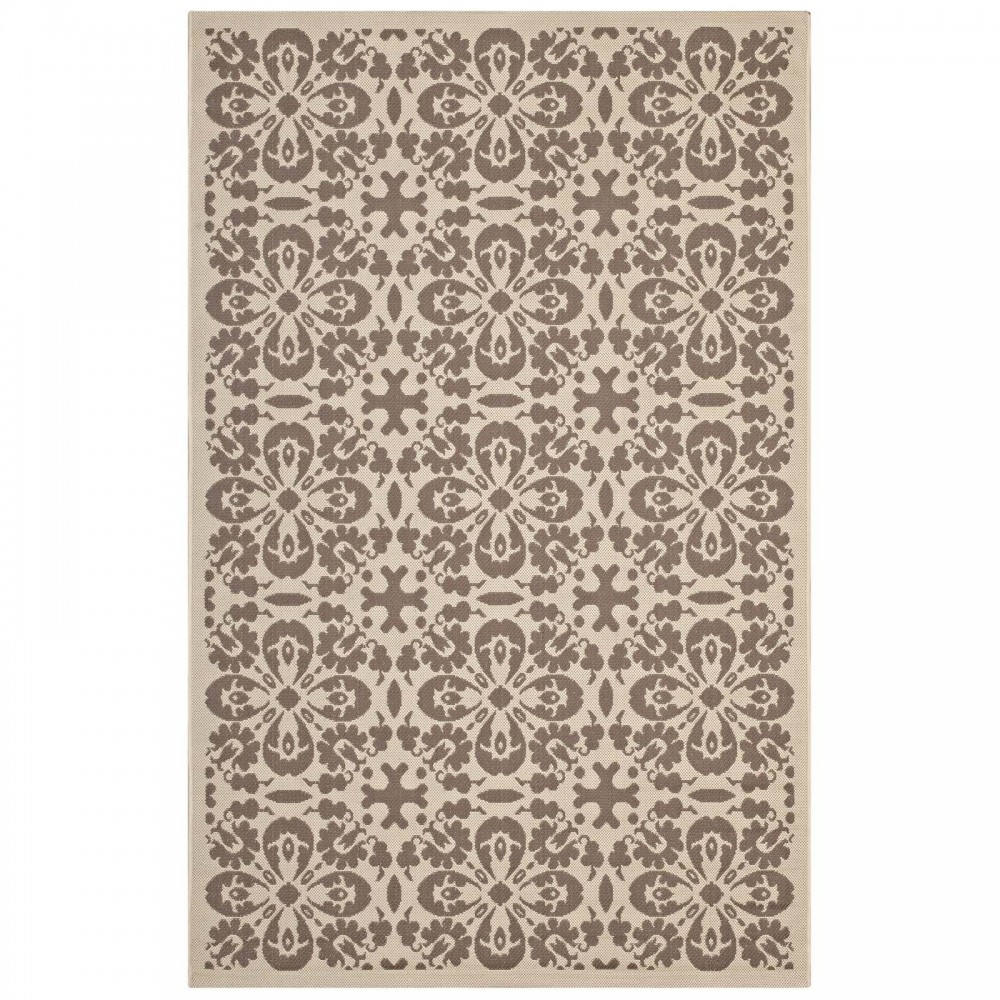 Ariana Vintage Floral Trellis 9x12 Indoor and Outdoor Area Rug