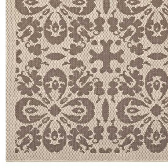 Ariana Vintage Floral Trellis 9x12 Indoor and Outdoor Area Rug