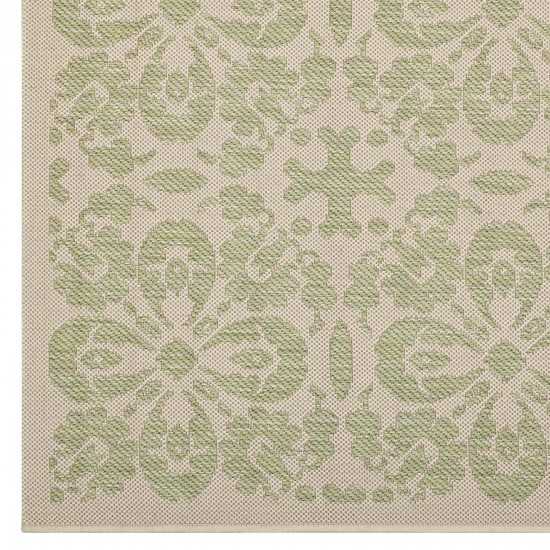 Ariana Vintage Floral Trellis 9x12 Indoor and Outdoor Area Rug