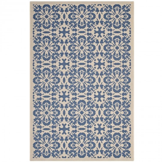 Ariana Vintage Floral Trellis 9x12 Indoor and Outdoor Area Rug