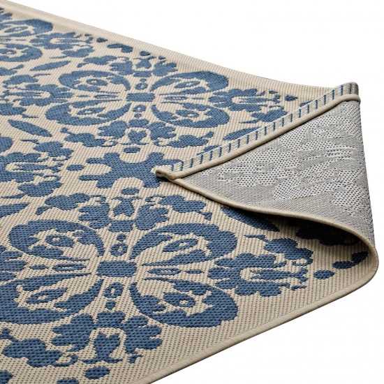 Ariana Vintage Floral Trellis 9x12 Indoor and Outdoor Area Rug
