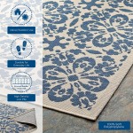 Ariana Vintage Floral Trellis 9x12 Indoor and Outdoor Area Rug