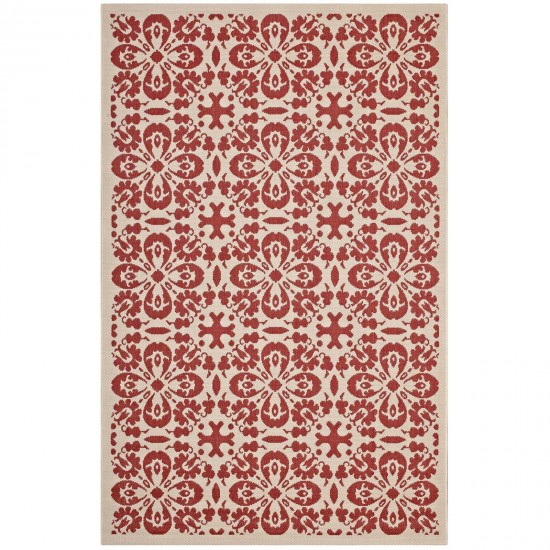 Ariana Vintage Floral Trellis 9x12 Indoor and Outdoor Area Rug