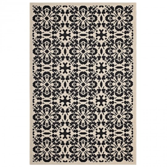 Ariana Vintage Floral Trellis 9x12 Indoor and Outdoor Area Rug