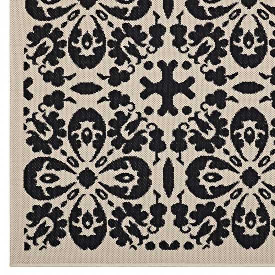 Ariana Vintage Floral Trellis 9x12 Indoor and Outdoor Area Rug