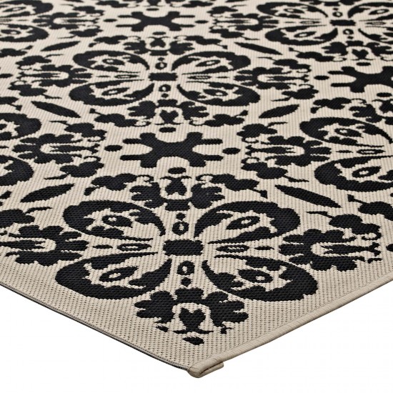 Ariana Vintage Floral Trellis 9x12 Indoor and Outdoor Area Rug