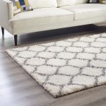 Solvea Moroccan Trellis 5x8 Shag Area Rug