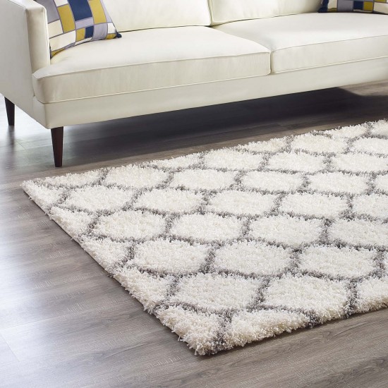 Solvea Moroccan Trellis 5x8 Shag Area Rug