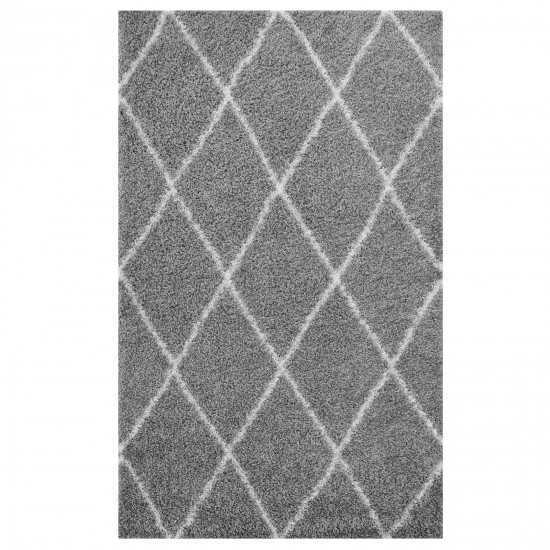 Toryn Diamond Lattice 5x8 Shag Area Rug