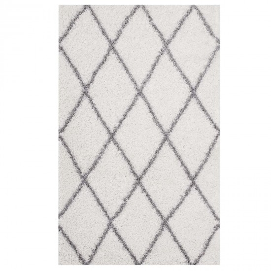 Toryn Diamond Lattice 5x8 Shag Area Rug