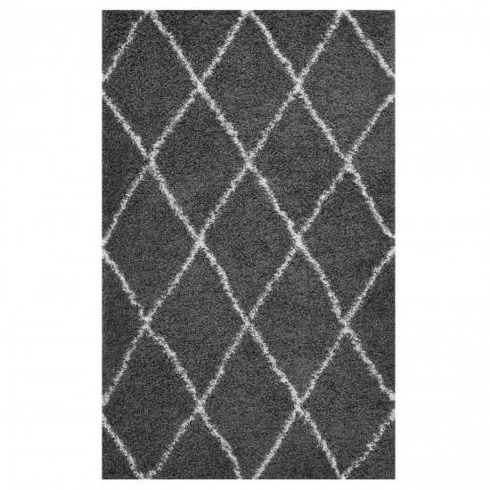 Toryn Diamond Lattice 5x8 Shag Area Rug