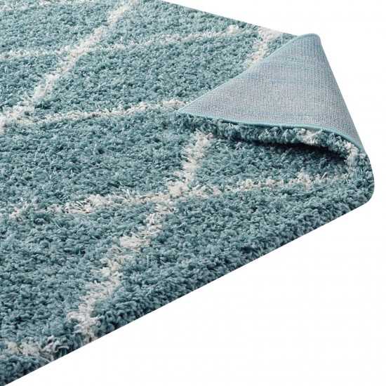 Toryn Diamond Lattice 5x8 Shag Area Rug