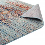 Naria Distressed Persian Medallion 5x8 Area Rug