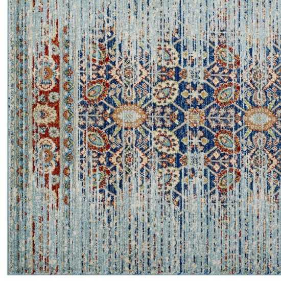 Naria Distressed Persian Medallion 8x10 Area Rug