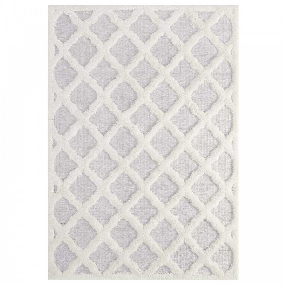 Whimsical Regale Abstract Moroccan Trellis 5x8 Shag Area Rug Whimsical Regale Abstract Moroccan Trellis 5x8 Shag Area Rug
