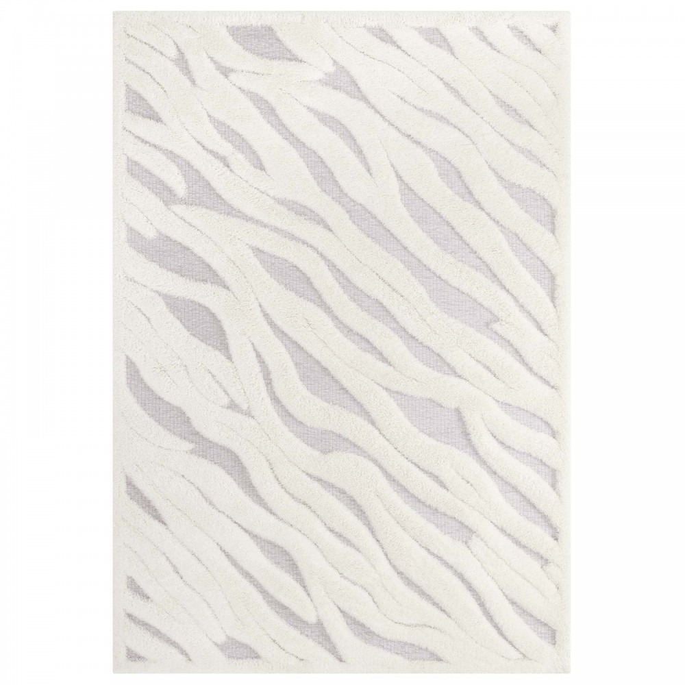 Whimsical Current Abstract Wavy Striped 5x8 Shag Area Rug Whimsical Current Abstract Wavy Striped 5x8 Shag Area Rug