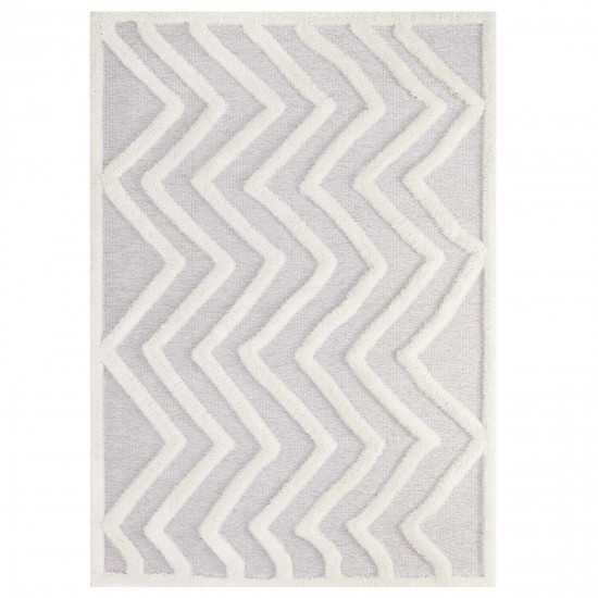 Whimsical Pathway Abstract Chevron 5x8 Shag Area Rug