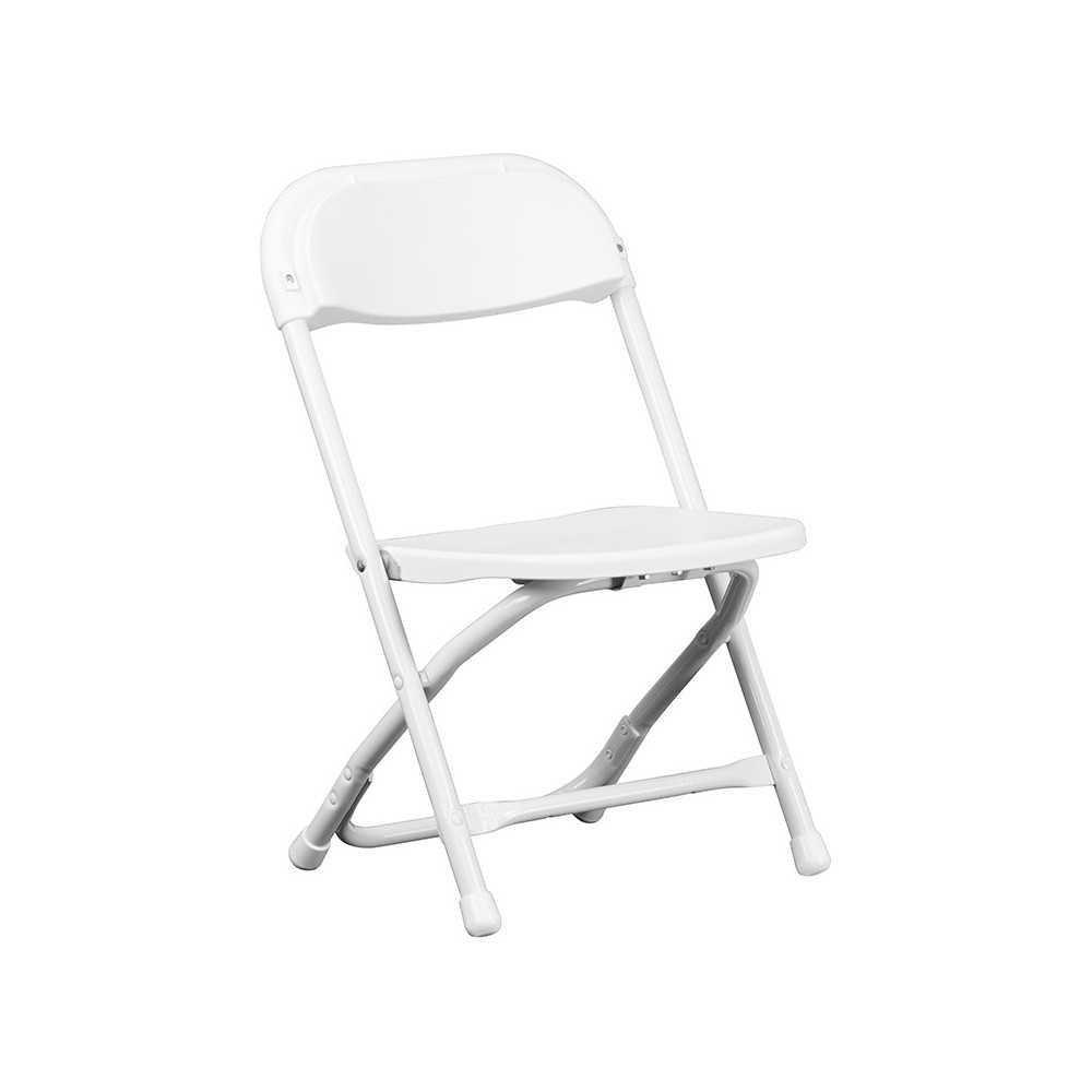 Kids White Plastic Folding Chair