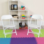 Kids White Plastic Folding Chair