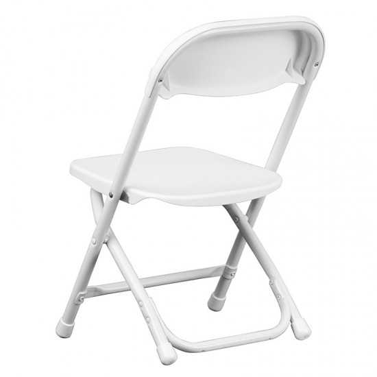 Kids White Plastic Folding Chair