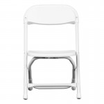 Kids White Plastic Folding Chair