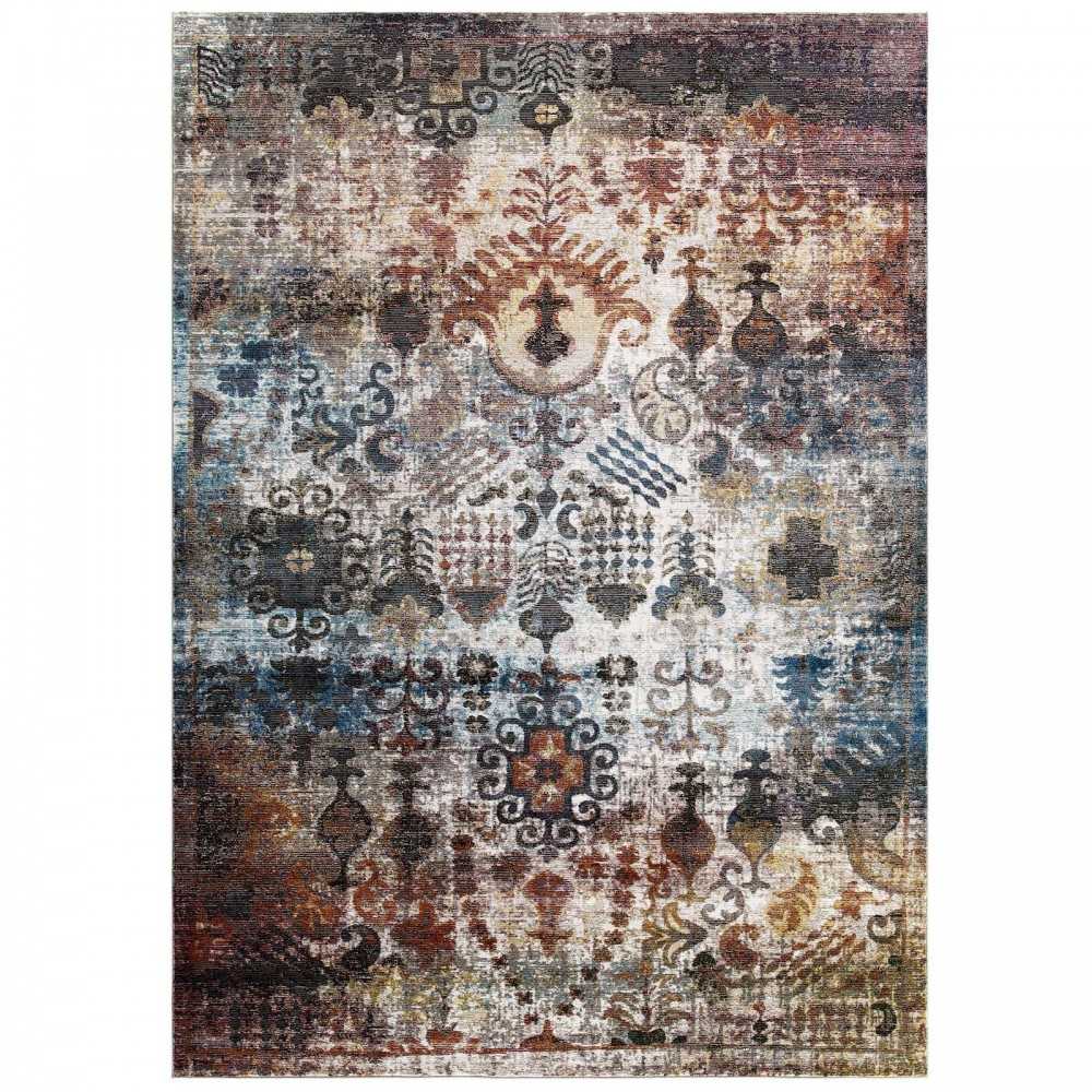 Success Tahira Transitional Distressed Vintage Floral Moroccan Trellis 8x10 Area Rug