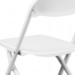 Kids White Plastic Folding Chair