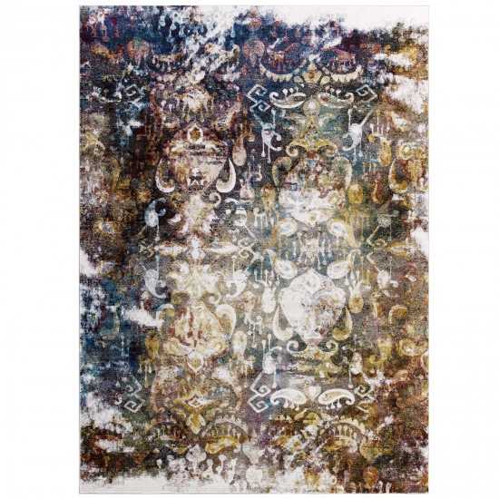 Success Jayla Transitional Distressed Vintage Floral Moroccan Trellis 5x8 Area Rug