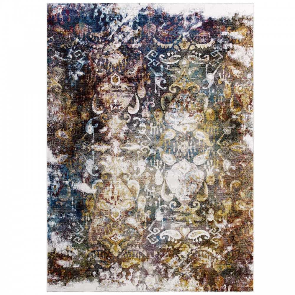 Success Jayla Transitional Distressed Vintage Floral Moroccan Trellis 5x8 Area Rug