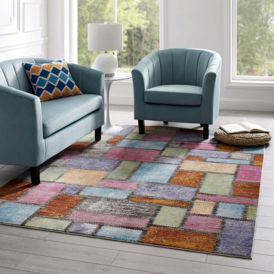 Success Nyssa Abstract Geometric Mosaic 5x8 Area Rug