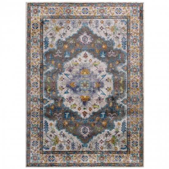 Success Anisah Distressed Floral Persian Medallion 4x6 Area Rug