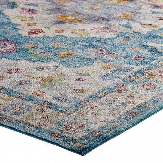 Success Anisah Distressed Floral Persian Medallion 4x6 Area Rug