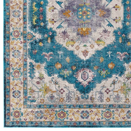 Success Anisah Distressed Floral Persian Medallion 4x6 Area Rug