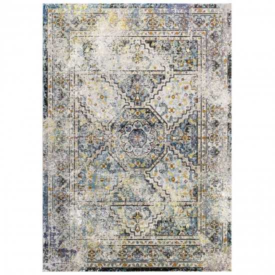 Success Jacinda Distressed Vintage Floral Persian Medallion 4x6 Area Rug