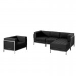 Black LeatherSoft Sectional & Chair, 5 Pieces