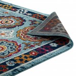 Entourage Odile Distressed Floral Moroccan Trellis 5x8 Area Rug