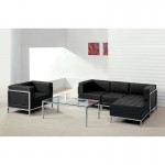 Black LeatherSoft Sectional & Chair, 5 Pieces