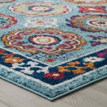 Entourage Odile Distressed Floral Moroccan Trellis 5x8 Area Rug